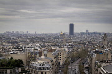 Paris from the top of the 'Arc de Triomphe'