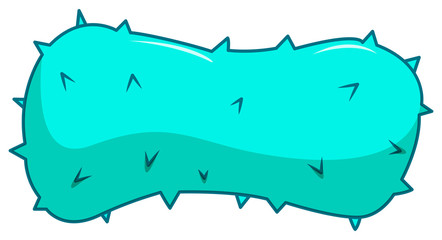 Blue bacteria with spikes