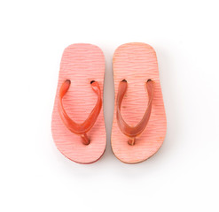 mini sandal on white background