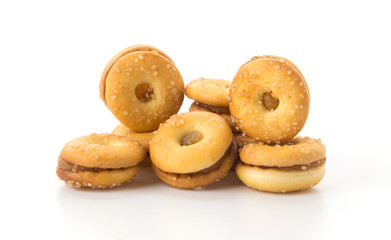 coconut biscuit with pineapple jam