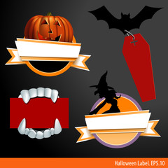 Vector Illustration of halloween label