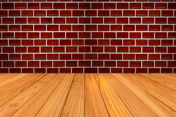 red brick wall and wood texture