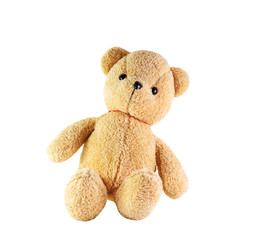 Teddy bear toy on a white background