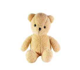 Teddy bear toy on a white background