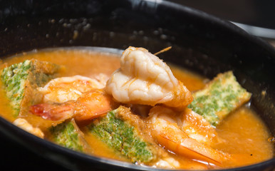 Spicy and Soup Curry with Shrimp