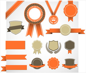 Retro Award Elements Set  © Giraphics
