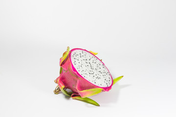 Dragon Fruit isolated against white background.