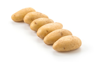 fresh potato on white background