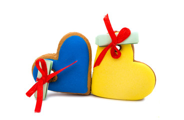 Cookies heart with wishes