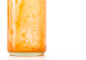 sauce bottle on white background