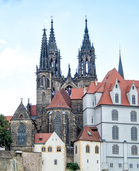 Fototapeta premium Spätgotische Albrechtsburg in Meißen, Sachsen, Deutschland