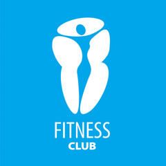 Abstract vector logo figure of the girl for a fitness club