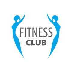 vector logo of two girls for fitness club