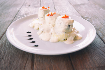 Stuffed chicken drumstick