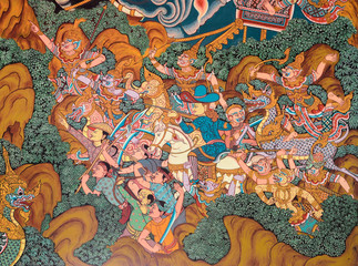 Thai mural painting art © boonsom