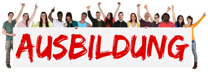 Ausbildung Jugendliche multikulturell Gruppe junge Leute People