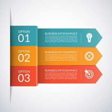 Vector arrow business infographic template. 