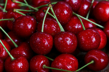 sweet cherry on the table