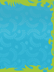 Cartoon frame - nature - illustration for the children