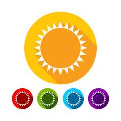 Multicolor Circular Summer Sun Weather and Energy Icons