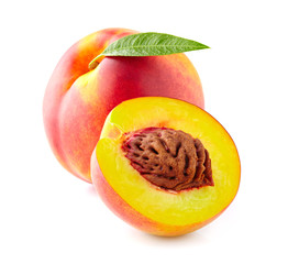 Nectarine with leaf © Dionisvera