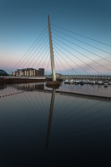 The Millennium bridge, Swansea, also known as the Sail bridge.