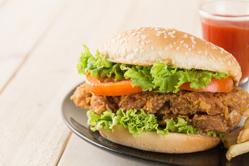 crispy chicken burger