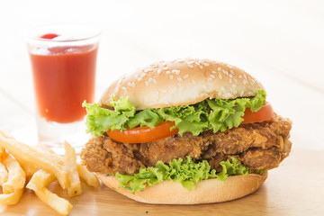 crispy chicken burger