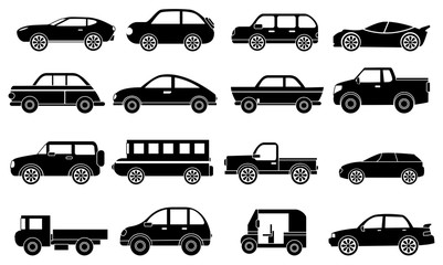vehicles icons set