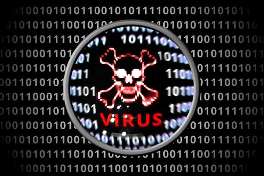 Anti virus software found virus thread when scanning binary code for malware.