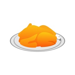 Roasted Chicken Vector Template