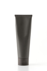 foam face cleaning on white background