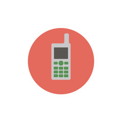 Flat web icon of cell phone