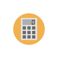 Flat web icon of calculator