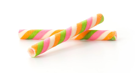 rainbow wafer stick on white