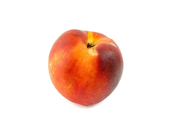 Peach (Nectarine) isolated on a white background