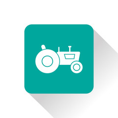 Tractor web icon, vector illustration