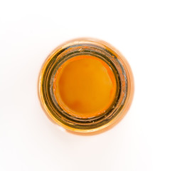 sauce bottle on white background
