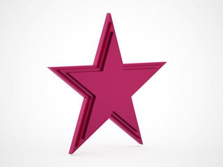 Star rendered isolated on white background