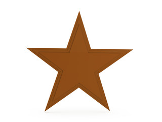 Obraz premium Star rendered isolated on white background