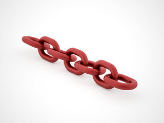 Chain concept rendered on white background