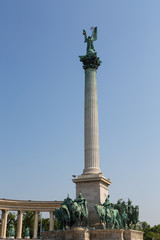 Fototapeta na wymiar Heroes' Square and the Millennium Monument - Budapest