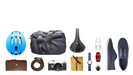 bicycle set on a clear white background 