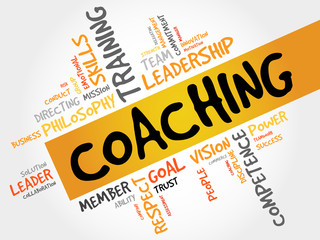 COACHING word cloud, business concept