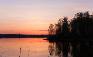 Закат на Можайском водохранилище