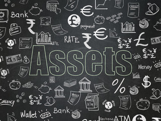Banking concept: Assets on School Board background