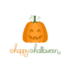 HALLOWEEN Vector Card with Pumpkin