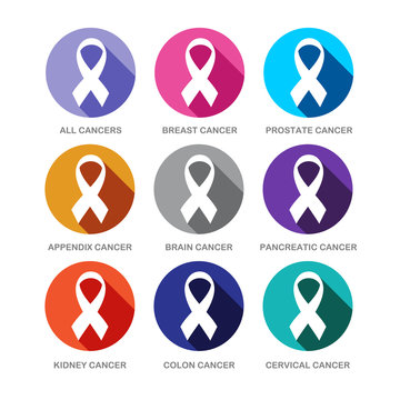 Cancer Ribbon Icons #1