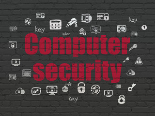 Security concept: Computer Security on wall background