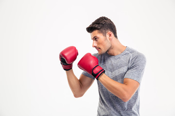 Portrait of a young male boxer